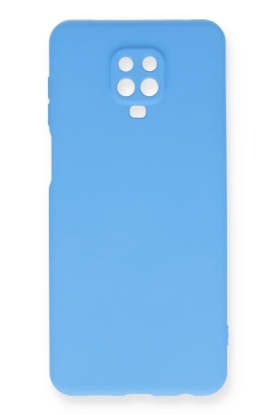 Newface Xiaomi Redmi Note 9 Pro Kılıf Nano içi Kadife Silikon - Mavi resmi