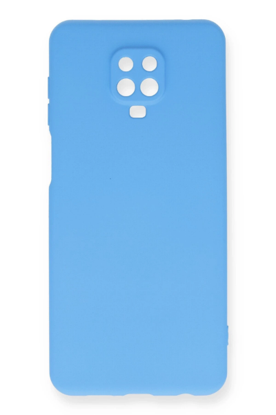 Newface Xiaomi Redmi Note 9 Pro Kılıf Nano içi Kadife Silikon - Mavi resmi