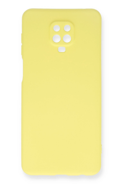 Newface Xiaomi Redmi Note 9 Pro Kılıf Nano içi Kadife Silikon - Sarı resmi