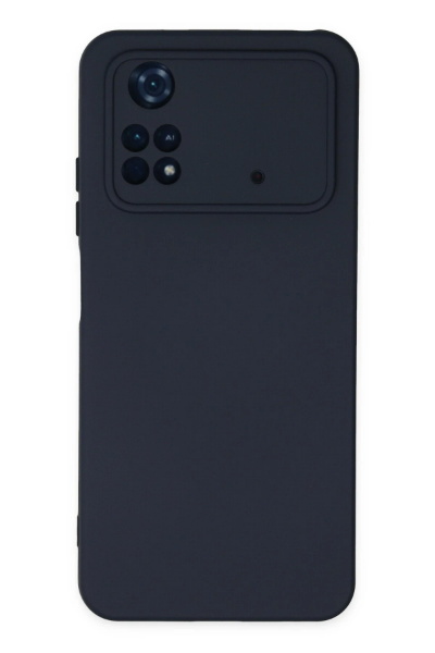 Newface Xiaomi Poco M4 Pro 4G Kılıf Nano içi Kadife Silikon - Lacivert resmi