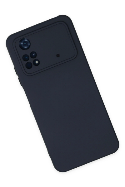 Newface Xiaomi Poco M4 Pro 4G Kılıf Nano içi Kadife Silikon - Lacivert resmi