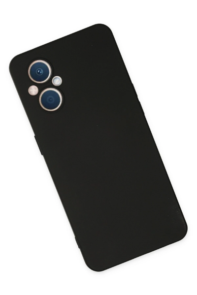 Newface Oppo Reno 7 Lite Kılıf Nano içi Kadife Silikon - Siyah resmi