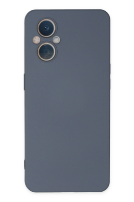 Newface Oppo Reno 7 Lite Kılıf Nano içi Kadife Silikon - Gri resmi