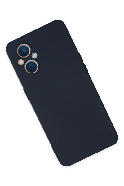 Newface Oppo Reno 7 Lite Kılıf Nano içi Kadife Silikon - Lacivert resmi
