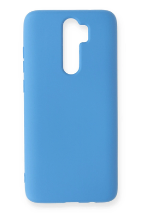 Newface Xiaomi Redmi Note 8 Pro Kılıf Nano içi Kadife Silikon - Mavi resmi