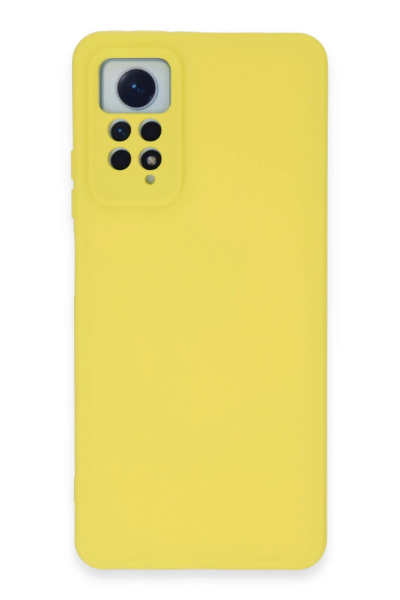 Newface Xiaomi Redmi Note 12 Pro 4G Kılıf Nano içi Kadife Silikon - Sarı resmi