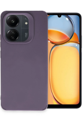 Newface Xiaomi Redmi 13C Kılıf Petro Silikon - Mürdüm resmi