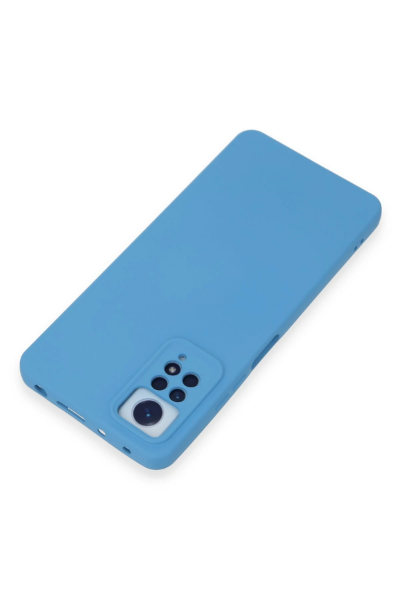 Newface Xiaomi Redmi Note 12 Pro 4G Kılıf Nano içi Kadife Silikon - Mavi resmi