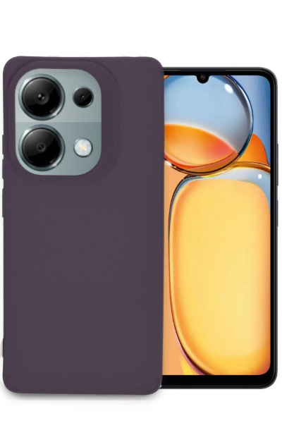 Newface Xiaomi Redmi Note 13 4G Kılıf Petro Silikon - Mürdüm resmi