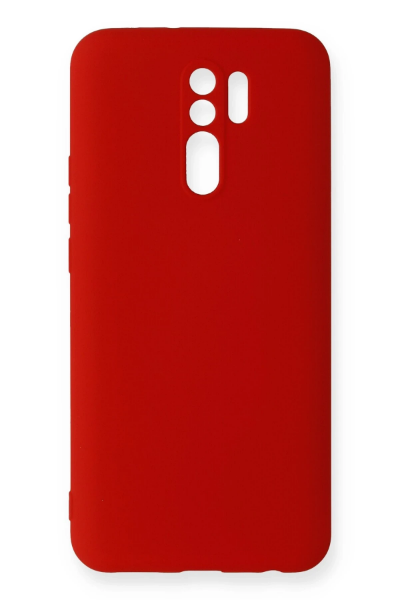 Newface Xiaomi Redmi 9 Kılıf Nano içi Kadife Silikon - Kırmızı resmi