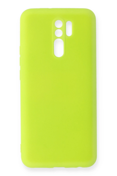 Newface Xiaomi Redmi 9 Kılıf Nano içi Kadife Silikon - Sarı resmi