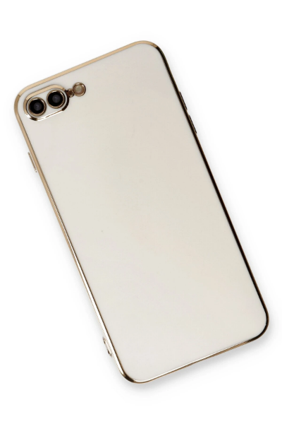Newface iPhone 7 Plus Kılıf Volet Silikon - Beyaz resmi