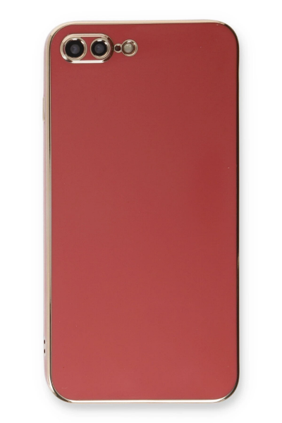 Newface iPhone 7 Plus Kılıf Volet Silikon - Kırmızı resmi