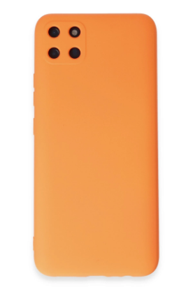 Newface Realme C11 Kılıf Nano içi Kadife Silikon - Turuncu resmi