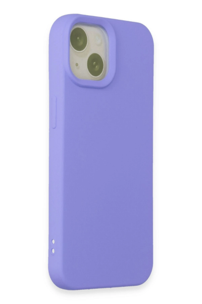 Newface iPhone 15 Kılıf Nano içi Kadife Silikon - Lila resmi