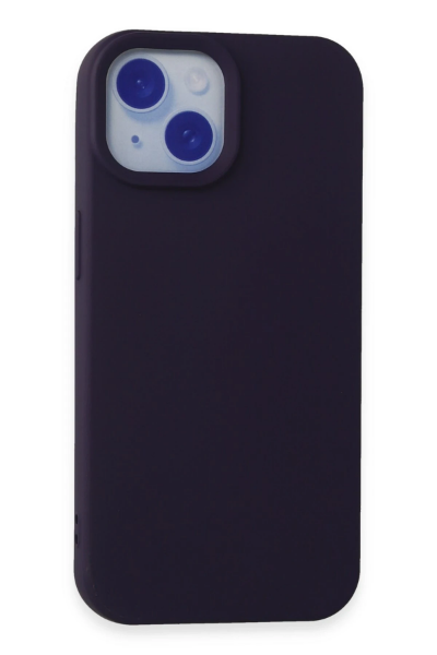 Newface iPhone 15 Kılıf Nano içi Kadife Silikon - Mor resmi