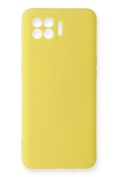 Newface Oppo Reno 4 Lite Kılıf Nano içi Kadife Silikon - Sarı resmi