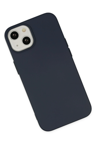 Newface iPhone 15 Kılıf Nano içi Kadife Silikon - Lacivert resmi