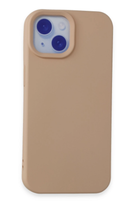 Newface iPhone 15 Kılıf Nano içi Kadife Silikon - Pudra resmi