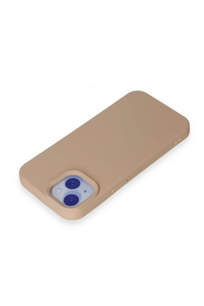Newface iPhone 15 Kılıf Nano içi Kadife Silikon - Pudra resmi