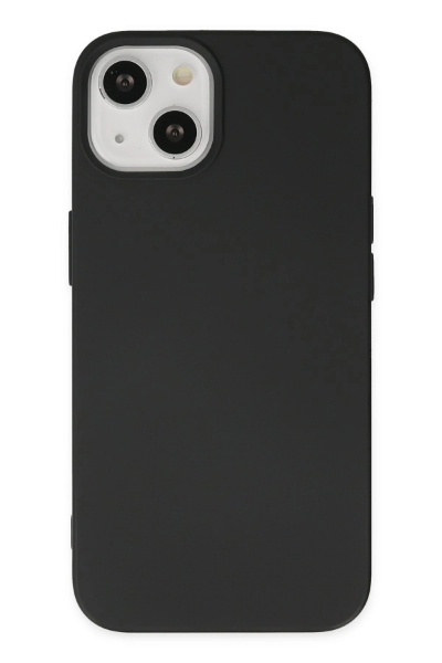 Newface iPhone 15 Plus Kılıf Nano içi Kadife Silikon - Siyah resmi