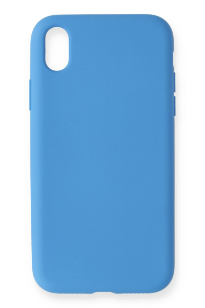 Newface iPhone XR Kılıf Nano içi Kadife Silikon - Mavi resmi