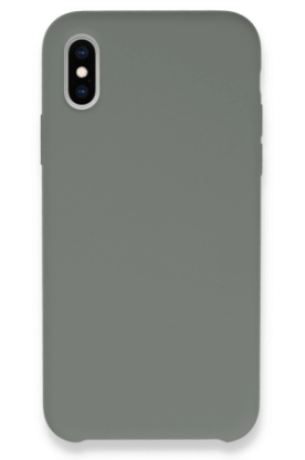 Newface iPhone XS Max Kılıf Lansman Legant Silikon - Gri resmi