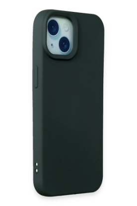 Newface iPhone 15 Plus Kılıf Nano içi Kadife Silikon - Koyu Yeşil resmi