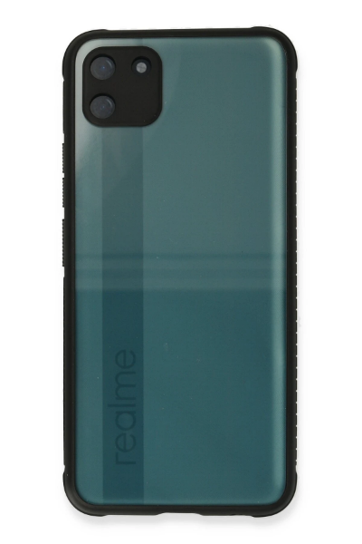 Newface Realme C11 Kılıf Miami Şeffaf Silikon - Siyah resmi