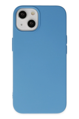 Newface iPhone 15 Pro Kılıf Nano içi Kadife Silikon - Mavi resmi