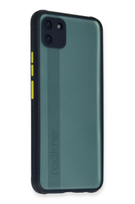 Newface Realme C11 Kılıf Miami Şeffaf Silikon - Lacivert resmi