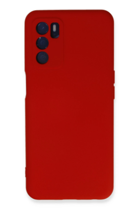 Newface Oppo A16 Kılıf Nano içi Kadife Silikon - Kırmızı resmi