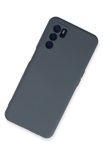 Newface Oppo A16 Kılıf Nano içi Kadife Silikon - Gri resmi
