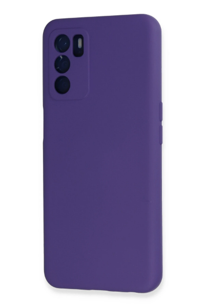 Newface Oppo A16 Kılıf Nano içi Kadife Silikon - Mor resmi