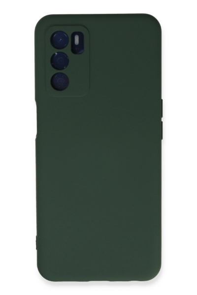 Newface Oppo A16 Kılıf Nano içi Kadife Silikon - Koyu Yeşil resmi