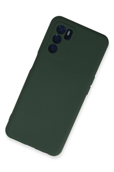 Newface Oppo A16 Kılıf Nano içi Kadife Silikon - Koyu Yeşil resmi