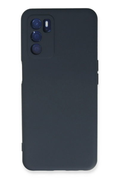 Newface Oppo A16 Kılıf Nano içi Kadife Silikon - Lacivert resmi