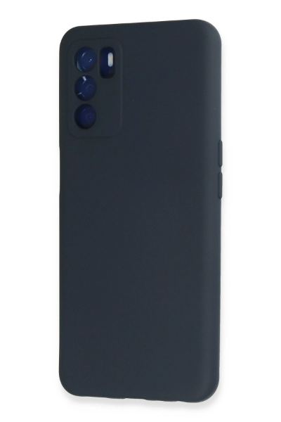 Newface Oppo A16 Kılıf Nano içi Kadife Silikon - Lacivert resmi