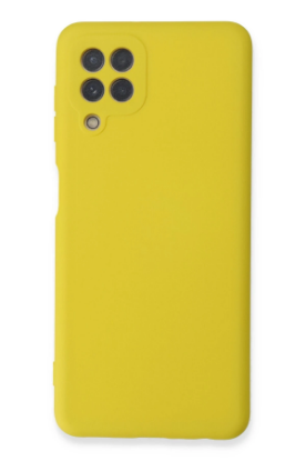 Newface Samsung Galaxy A22 Kılıf Nano içi Kadife Silikon - Sarı resmi