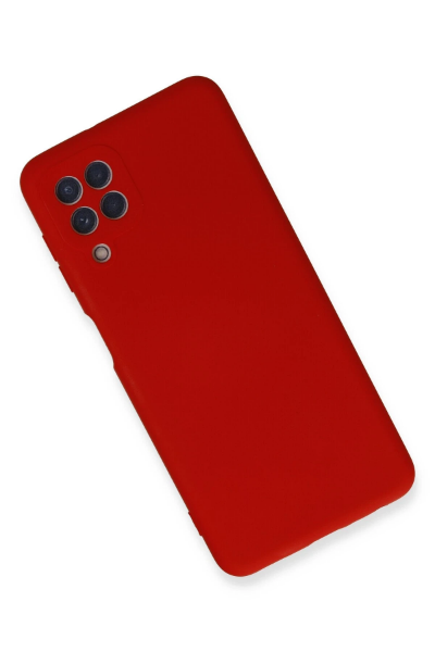 Newface Samsung Galaxy A22 Kılıf Nano içi Kadife Silikon - Kırmızı resmi