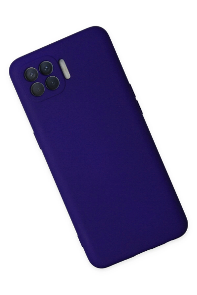 Newface Oppo Reno 4 Lite Kılıf Nano içi Kadife Silikon - Mor resmi