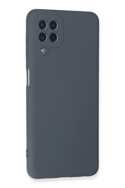 Newface Samsung Galaxy A22 Kılıf Nano içi Kadife Silikon - Gri resmi