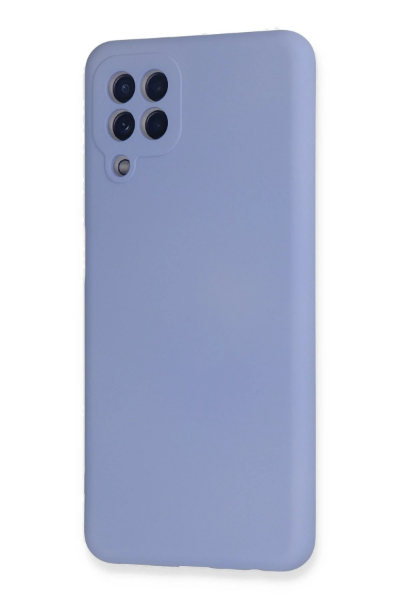 Newface Samsung Galaxy A22 Kılıf Nano içi Kadife Silikon - Lila resmi