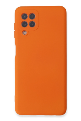 Newface Samsung Galaxy A22 Kılıf Nano içi Kadife Silikon - Turuncu resmi