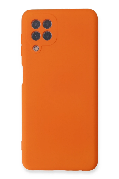 Newface Samsung Galaxy A22 Kılıf Nano içi Kadife Silikon - Turuncu resmi