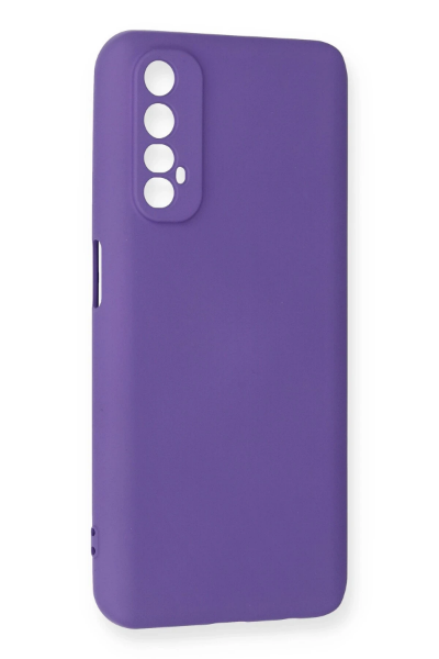 Newface Realme 7 Kılıf Nano içi Kadife Silikon - Mor resmi