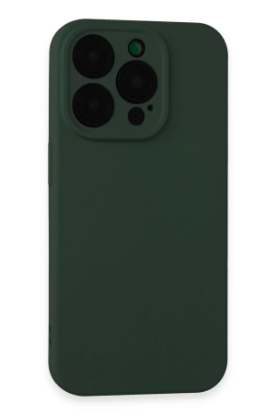Newface iPhone 15 Pro Max Kılıf Nano içi Kadife Silikon - Koyu Yeşil resmi