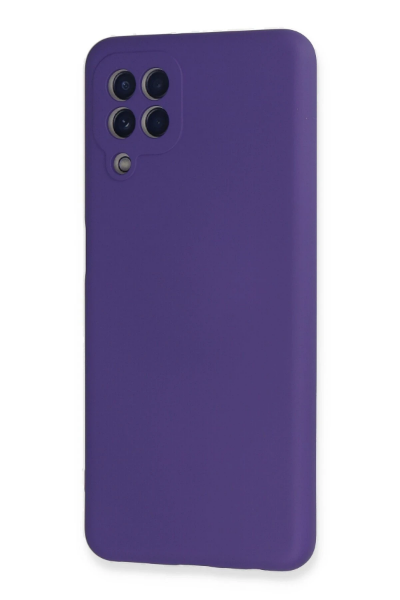 Newface Samsung Galaxy A22 Kılıf Nano içi Kadife Silikon - Mor resmi
