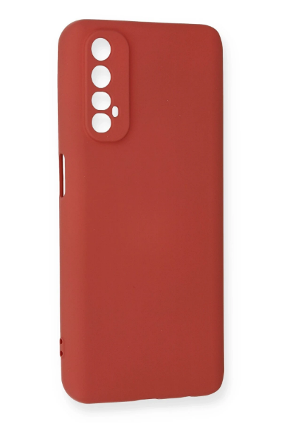 Newface Realme 7 Kılıf Nano içi Kadife Silikon - Kiremit resmi