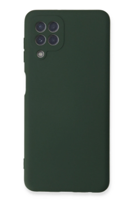 Newface Samsung Galaxy A22 Kılıf Nano içi Kadife Silikon - Koyu Yeşil resmi